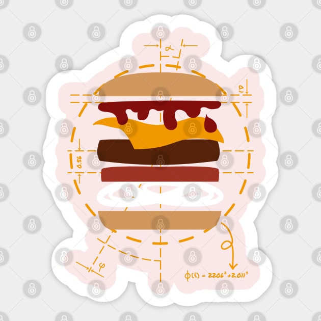 The Vitruvian Burger Sticker by TeeAgromenaguer